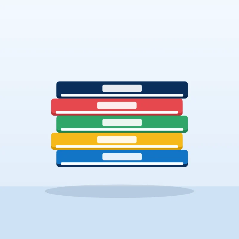 Stack of exercise books