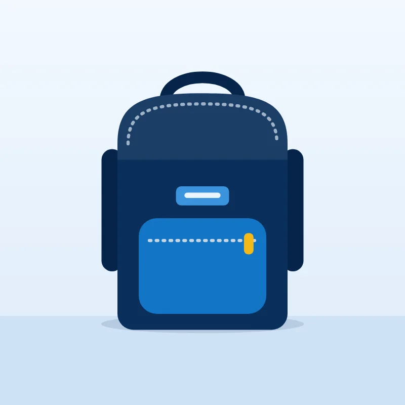 Navy school backpack