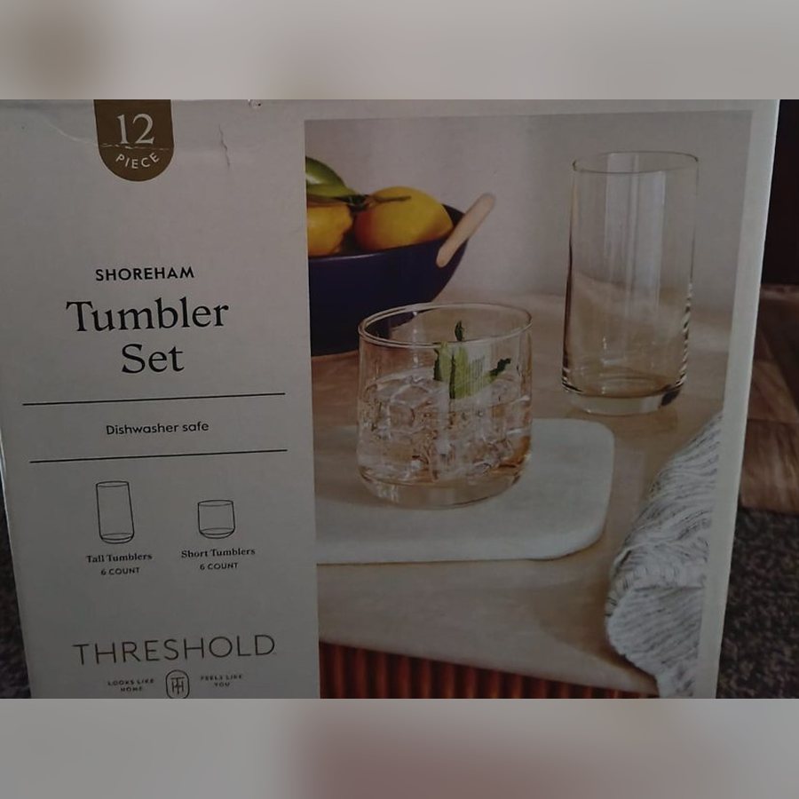 Threshold Shoreham 12-piece tumbler set box