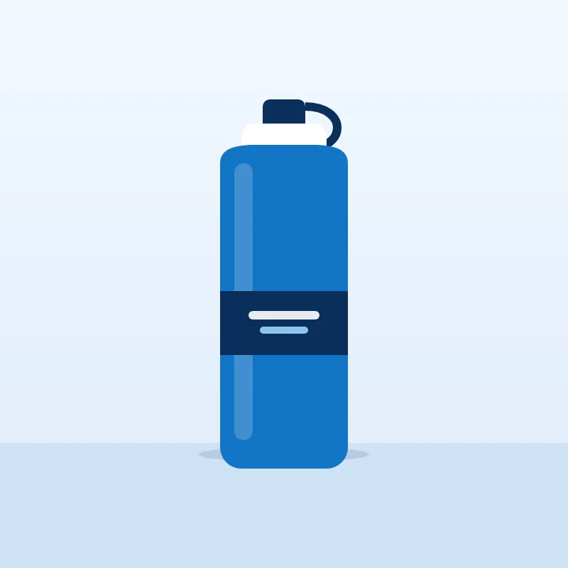 Blue 750 ml water bottle